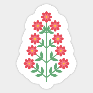 Cute Cartoon Flower Sticker